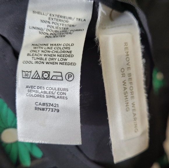 Ann Taylor Long Sleeve Floral Jacquard Shift Dress Size 0 - Picture 9 of 9